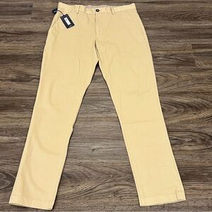 T.M. LEWIN MEN’S MORETTI EXTRA SLIM TEXTURE OAT SIZE 32R PANTS-‎ NEW WITH TAGS